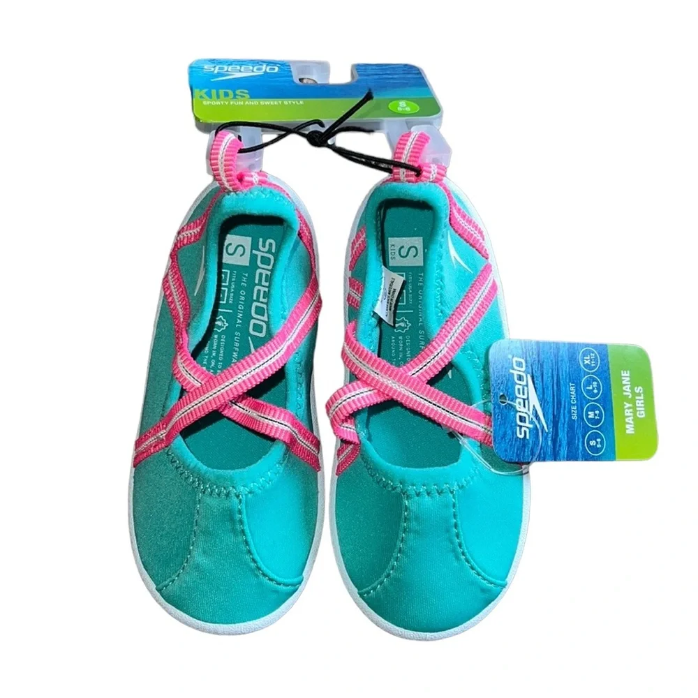 🌟NWT🌟 Speedo Toddler Mary Jane Girls Water Shoes - Turquoise